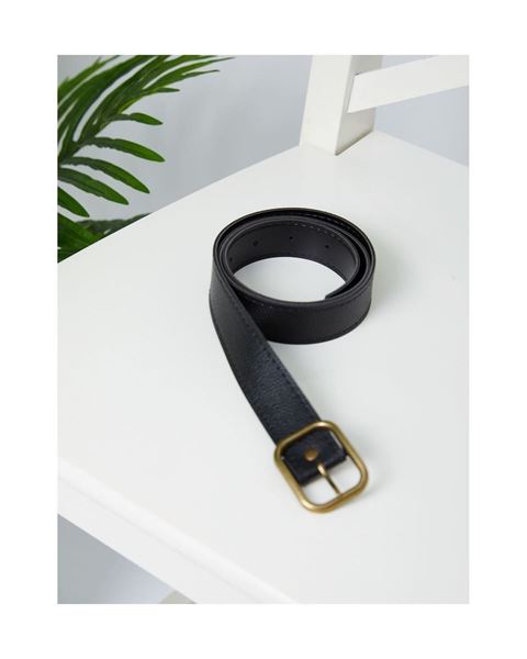 حزام من الجلد الصناعي – توبا وأسود