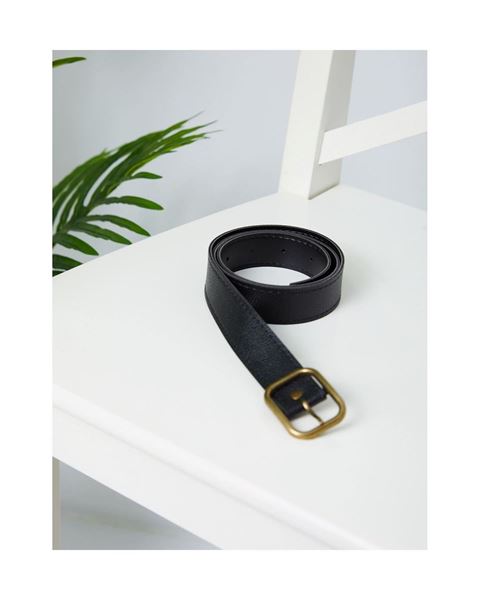 حزام من الجلد الصناعي – توبا وأسود