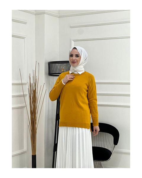 كنزة تريكو – خردلي