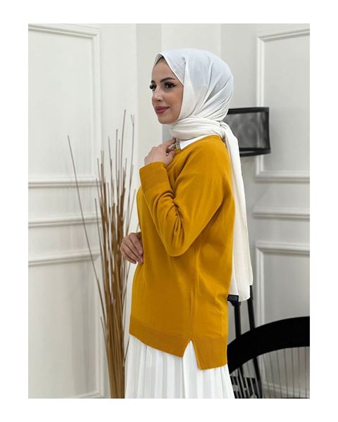 كنزة تريكو – خردلي