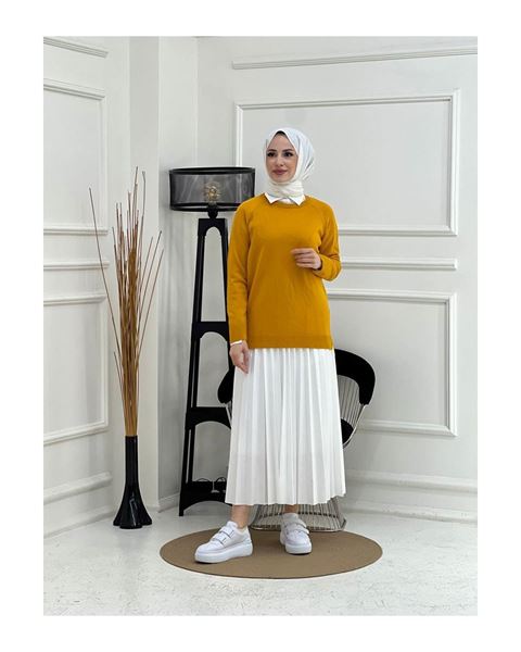 كنزة تريكو – خردلي