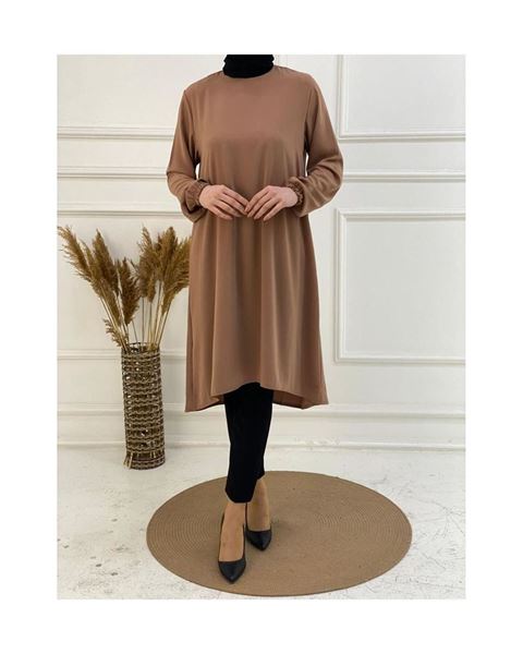 تونيك بحافة بيضاوية – لون لوزي