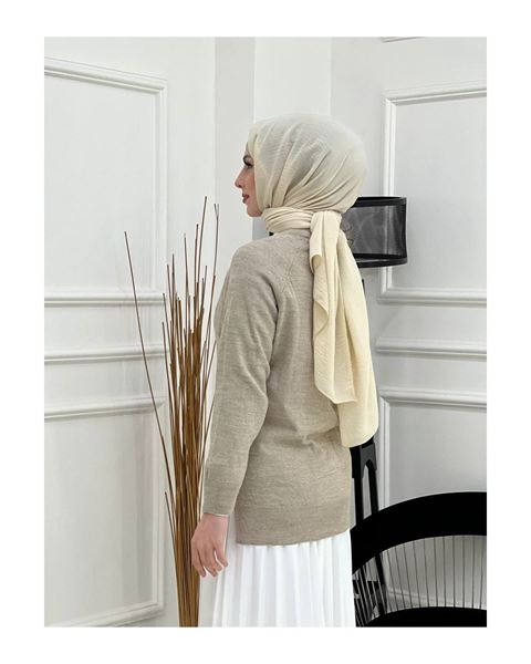 كنزة تريكو – بيج (فيزون)