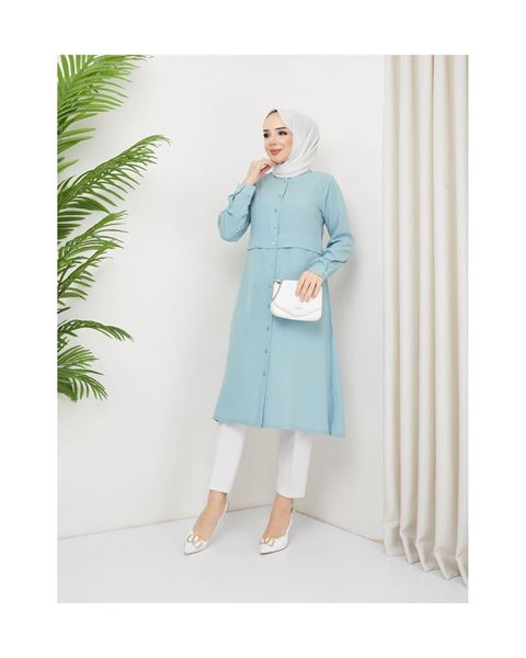 تونيك من حرير المدينة – أخضر مائي