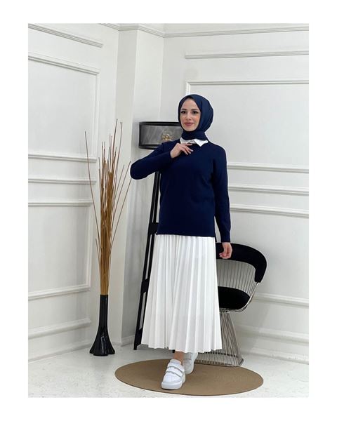 كنزة تريكو – كحلي