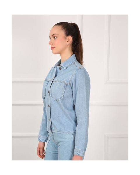 سترة مطرزة على شكل فراشة - زرقاء