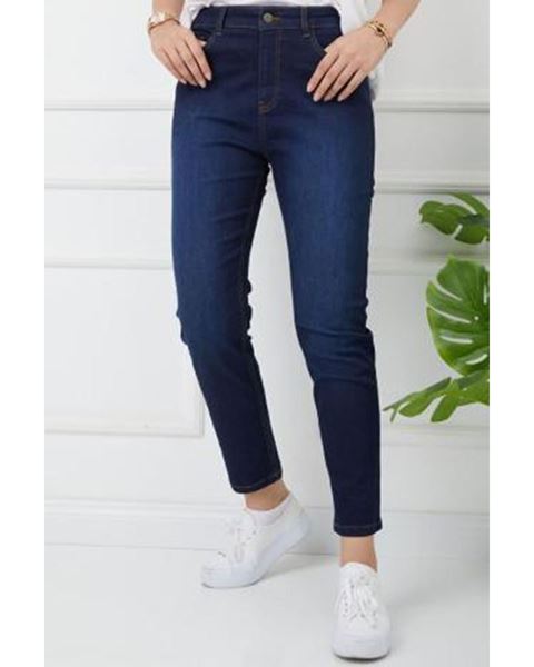 بنطال جينز أزرق داكن من قماش طبيعي