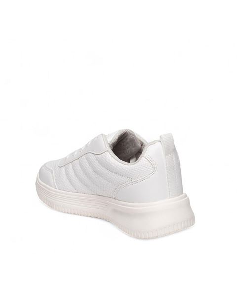 حذاء رياضي أبيض فضي