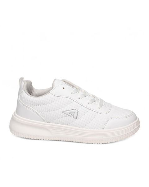 حذاء رياضي أبيض فضي