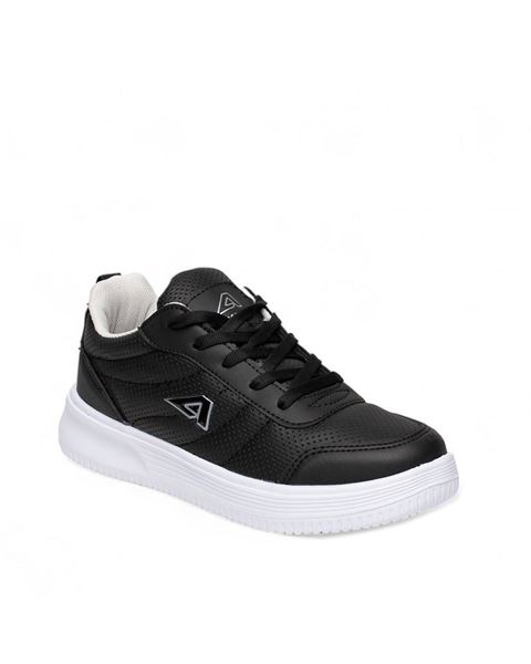 حذاء رياضي أسود فضي