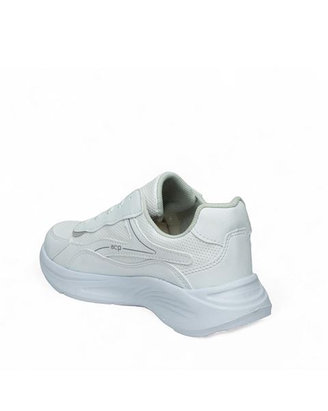 حذاء رياضي أبيض فضي