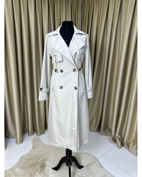 معطف ترنش برباط الخصر من ستون