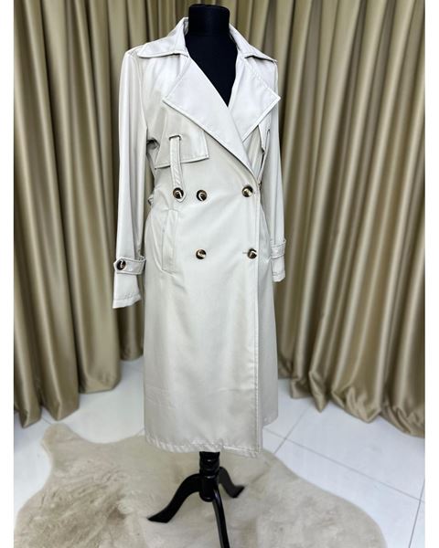 معطف ترنش برباط الخصر من ستون