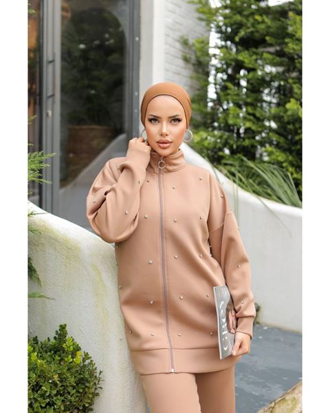 بدلة غوص مع سحاب للرأس - لون الجمل