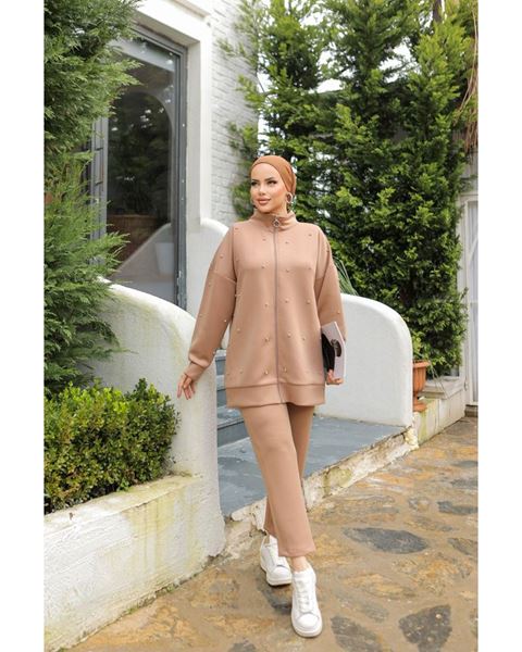 بدلة غوص مع سحاب للرأس - لون الجمل