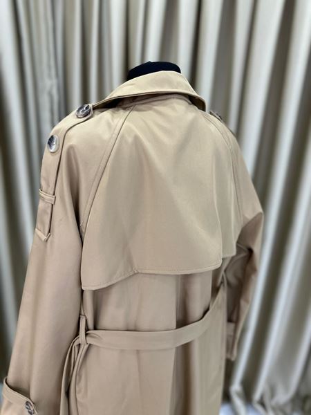 معطف ترنش برباط الخصر - لون جمل