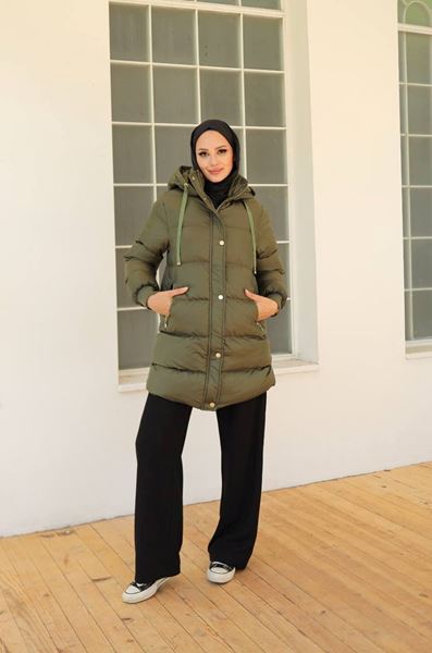 جاكيت منتفخ أخضر