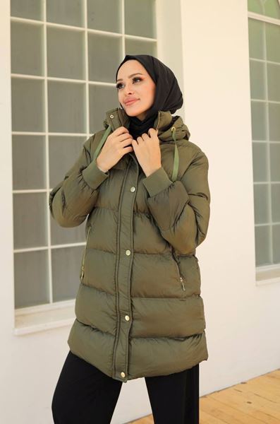 جاكيت منتفخ أخضر