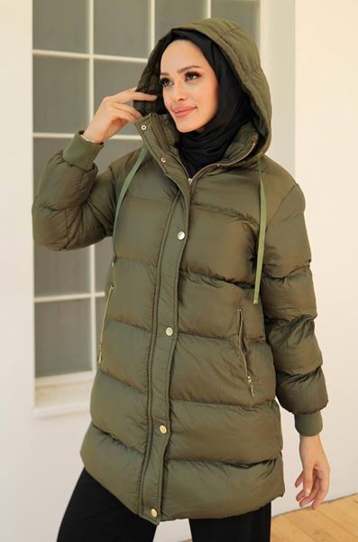 جاكيت منتفخ أخضر