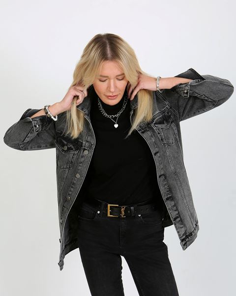 جاكيت جينز - أسود