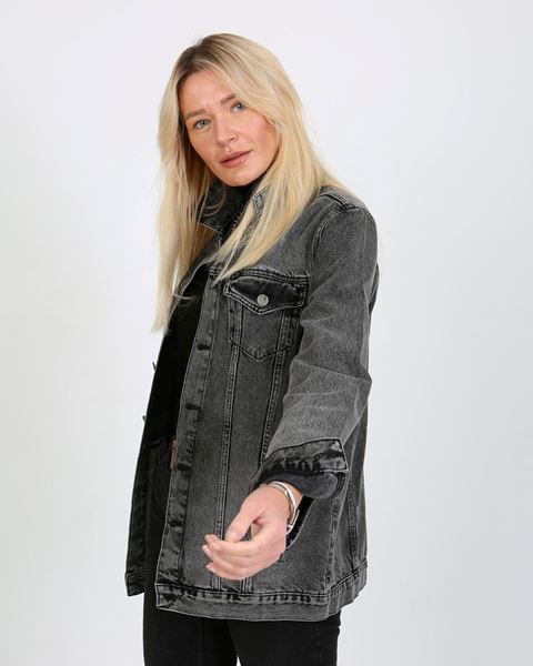 جاكيت جينز - أسود