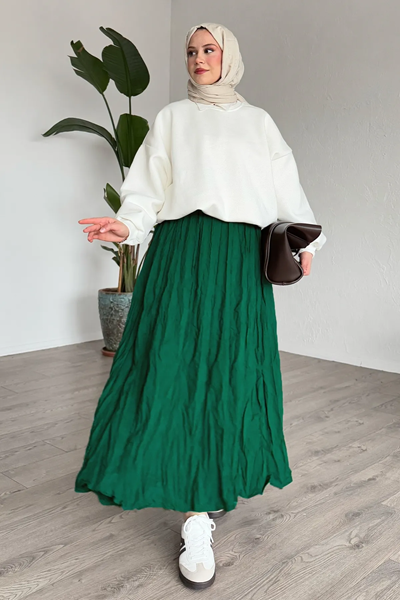 تنورة سحق خضراء