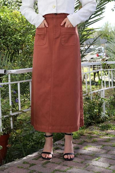 تنورة حجاب برتقالية