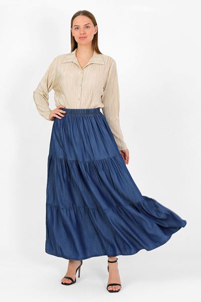 تنورة مرنة، أزرق غامق