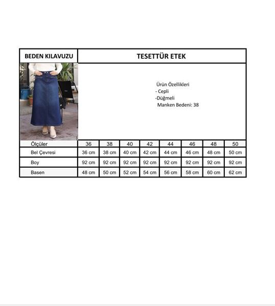 Denim Skirt with Snap Waist Zipper and Pocket Detail Blue