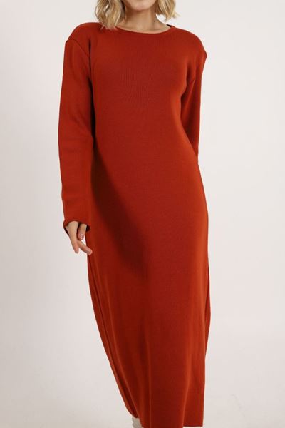 Kadın Uzun Kollu Triko Elbise -