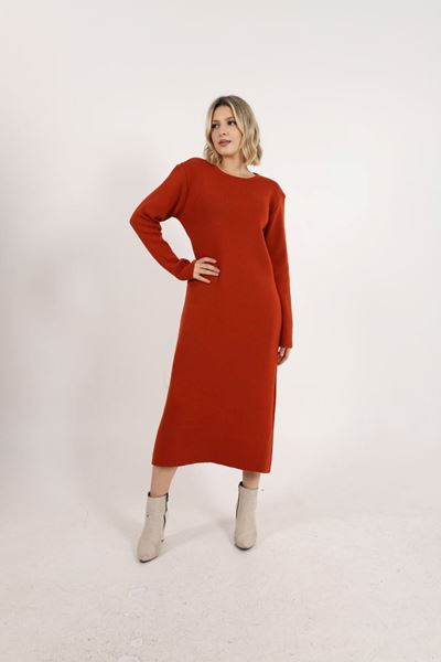 Kadın Uzun Kollu Triko Elbise -