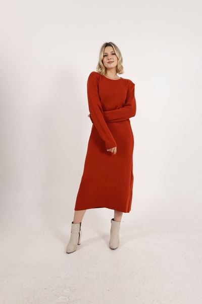 Kadın Uzun Kollu Triko Elbise -