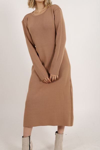 Kadın Uzun Kollu Triko Elbise 