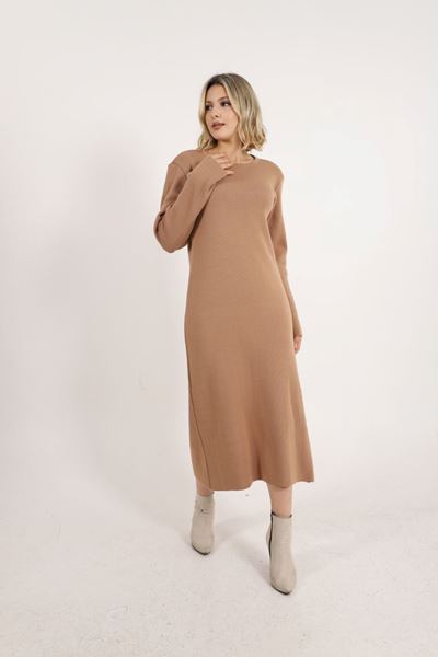 Kadın Uzun Kollu Triko Elbise 