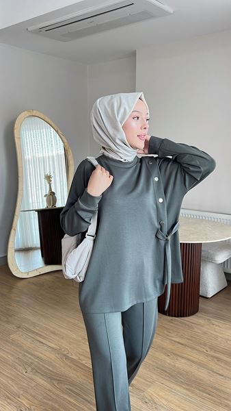 ÇIT ÇIT DETAYLI TAKIM-YEŞİL