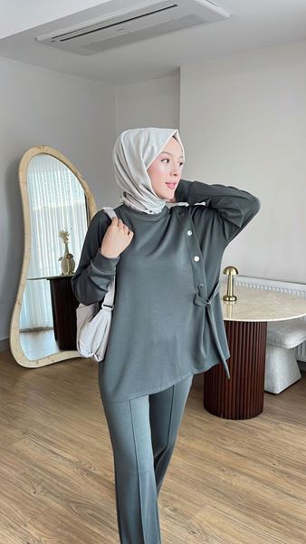 ÇIT ÇIT DETAYLI TAKIM-YEŞİL