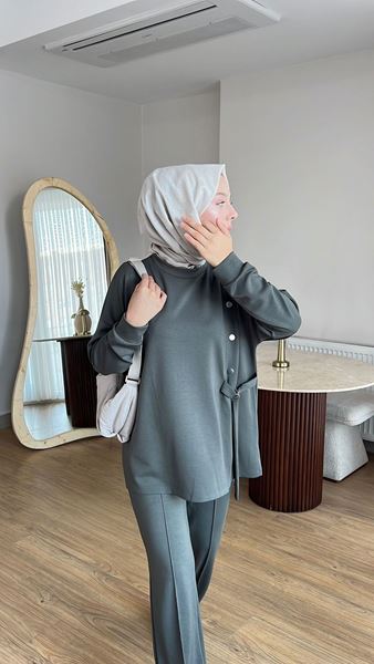 ÇIT ÇIT DETAYLI TAKIM-YEŞİL