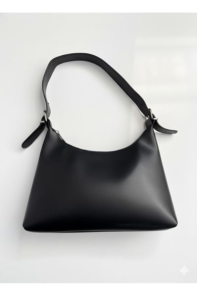 MİNİMAL SİYAH OMUZ ÇANTASI- GÜNLÜK ŞIK MODEL