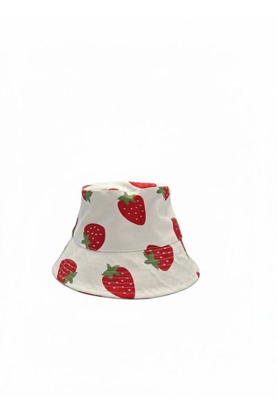 Çilek Baskılı Şapka