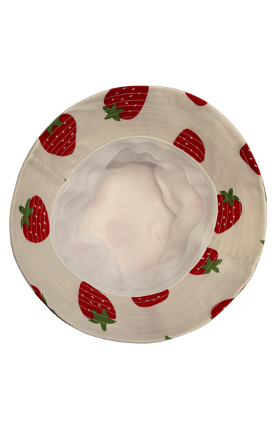 Çilek Baskılı Şapka