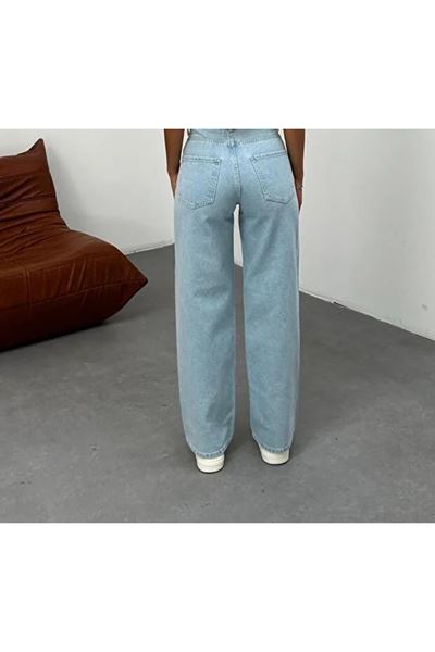 BÜYÜK BEDEN KADIN PANTOLON- AÇIK MAVİ