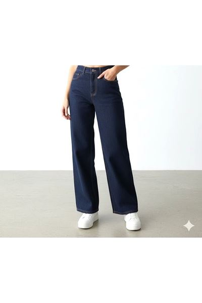 BÜYÜK BEDEN KADIN PANTOLON- mavi