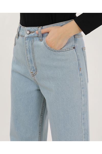 BÜYÜK BEDEN KADIN PANTOLON- AÇIK MAVİ