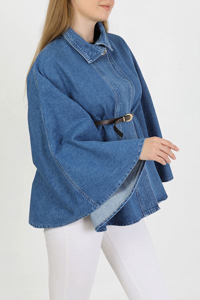 Kadın Kemerli Panço- KOT