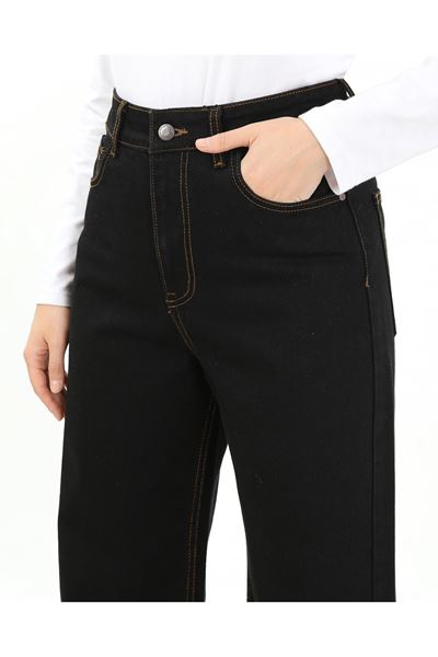 KADIN   YÜKSEK BEL DÜZ KESİM JEAN PANTOLON