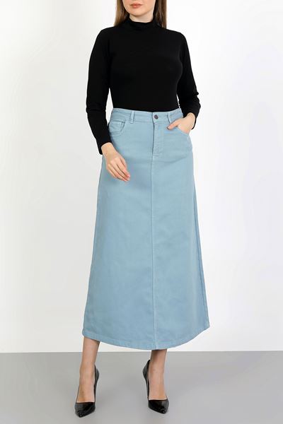 Tesettür Etek Açık Mavi