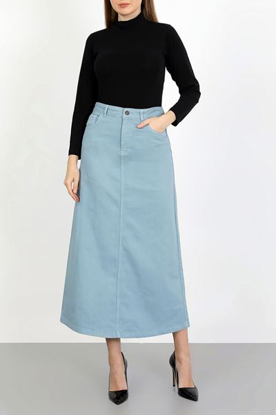 Tesettür Etek Açık Mavi