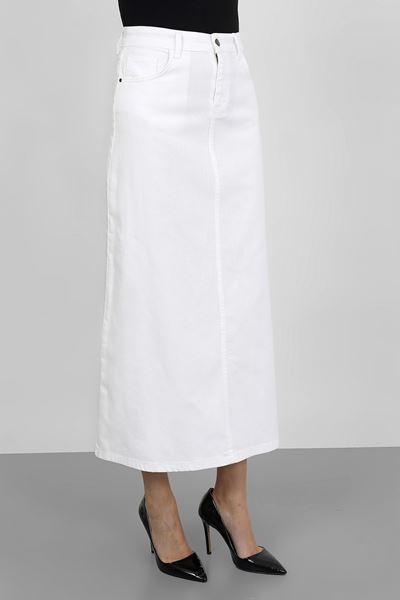 Tesettür Etek Beyaz