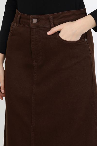 Tesettür Etek Kahverengi