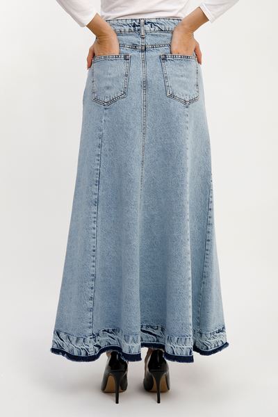 KADIN A FORM MAVİ DENİM ETEK